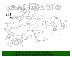 Лямбда-зонд правый первый BMW X5 E70 07-13 680мм