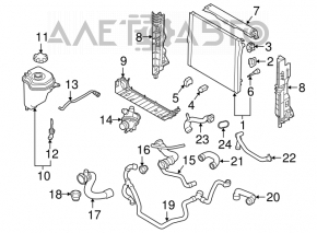 Furtunul de întoarcere a sistemului de răcire a rezervorului de radiatoare BMW X5 E70 07-13, nou, neoriginal, marca Rapro.