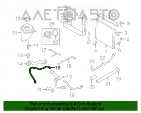 Furtunul de răcire a radiatorului de transmisie automată dreapta pentru BMW X5 E70 07-13