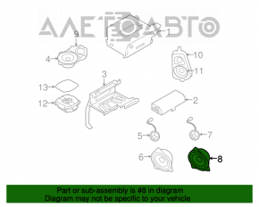 Динамик дверной передний правый BMW X5 X6 E70 E71 07-13