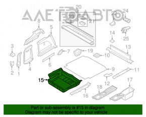 Covorul portbagajului pentru BMW X5 E70 07-13 negru