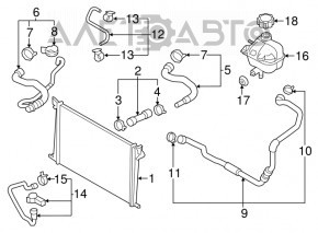 Furtunul de răcire superior al Mini Cooper Countryman R60 10-16 1.6