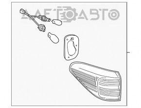 Lampa exterioară aripă stângă Lexus RX350 RX450 13-15, nou, neoriginal.