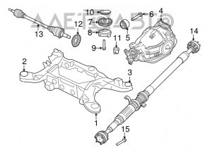 Ax cu semicurba spate dreapta Chrysler 300 11-14 AWD pre-restilizare