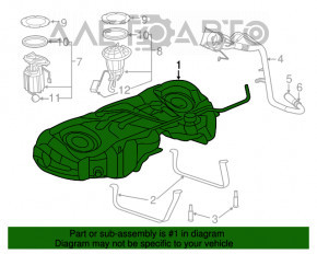 Топливный бак Chrysler 300 11- 3.6