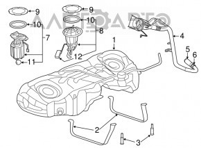 Топливный бак Chrysler 300 11- 3.6