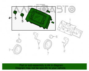 Monitor, display, navigație Honda CRV 17-22, ecran mic