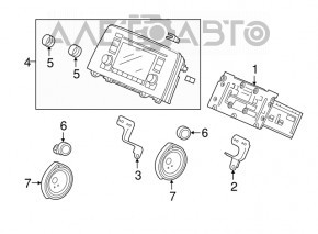 Monitor, display, navigație Honda CRV 17-22, ecran mic