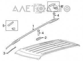 Balustradele longitudinale Ford Explorer 11-15, negre, pentru modelul pre-restilizare.