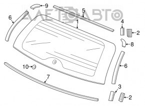 Стекло заднее двери багажника Honda CRV 12-14 дорест