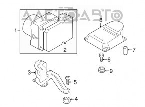 ABS АБС BMW 3 F30 14-18 под адаптив круиз, под stop-go