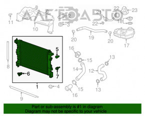 Radiator de răcire apă Buick Encore 13-19