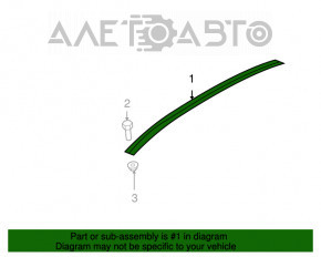 Sina longitudinala dreapta Jeep Compass 11-16 ornamente cromate, denivelari, zgarieturi