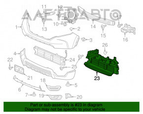 Jaluzele deflectorului radiatorului Honda CRV 17-19 asamblate sus, noi, originale OEM