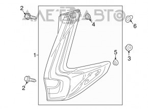 Lampa exterioară aripă dreapta Honda CRV 17-19