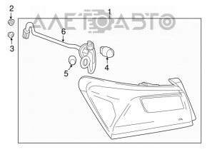 Lampa exterioară aripă stângă Chevrolet Malibu 16- halogen