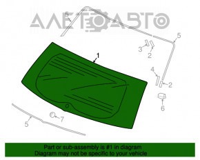 Стекло заднее двери багажника Honda CRV 17-22 без тонировки