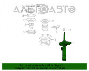 Стойка амортизатора в сборе передняя левая Honda CRV 17-19 AWD