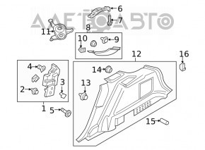 Capacul arcului drept Lincoln MKX 16- uzat.