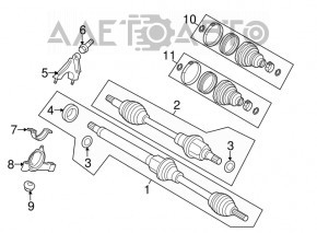 Ax cu roată față stângă pentru Ford Fiesta 11-19, nou, neoriginal, GSP