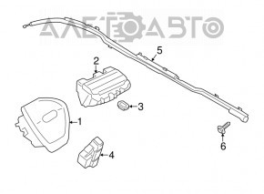 Perdeaua de aerbaguri laterale stânga Ford Transit Connect MK2 13- bază lungă