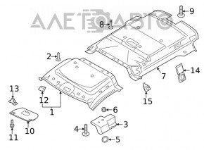 Acoperirea plafonului din față a Ford Transit Connect MK2 13- fără partea din spate