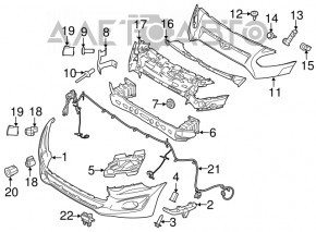 Усилитель переднего бампера Ford Transit Connect MK2 13-