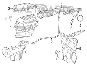 Corpul filtrului de aer Chrysler 300 11- 3.6