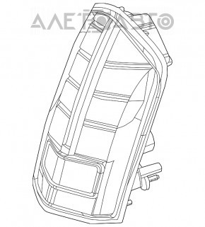 Lampa dreapta Chrysler 300 12-14 fara banda cromata, garnitura rupta