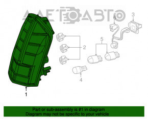 Lampa dreapta Chrysler 300 12-14 fara banda cromata, garnitura rupta