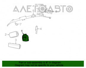 Airbag-ul de siguranță în volanul șoferului pentru Chrysler 300 11-14, negru