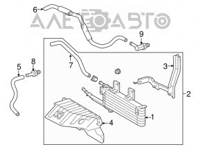 Радиатор охлаждения кпп голый Lexus RX350 10-15 новый неоригинал Q-FIX