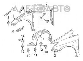 Крыло переднее левое Toyota Prius 30 10-15 OEM