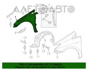 Крыло переднее правое Toyota Prius 30 10-15 OEM