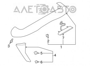 Spoilerul portbagajului pentru Subaru Impreza 17-19