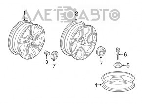 Set de jante R17, 4 bucăți, Honda CRV 17-19