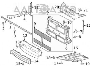 Jaluzele radiatorului Ford Escape MK4 20-22 separat