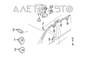 Подушка безопасности airbag в руль водительская BMW X5 E70 07-13 черная, царапины