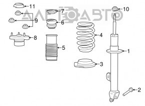 Amortizorul frontal stânga Dodge Challenger 11-14 rwd