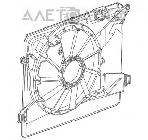 Difuzorul carcasei radiatorului gol Buick Encore 13-19