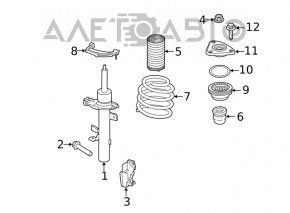 Amortizorul frontal stânga Lincoln MKC 15-