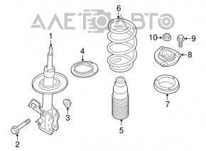 Амортизатор передний правый Nissan Sentra 13-17 1.8