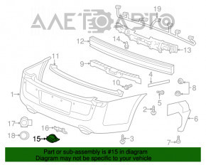 Capacul de evacuare stânga Chrysler 300 11-14 pre-restilizare