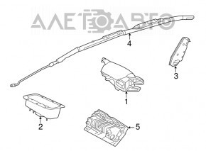 Airbagul de siguranță în volanul șoferului pentru Ford Focus mk3 11-14 pre-restilizare