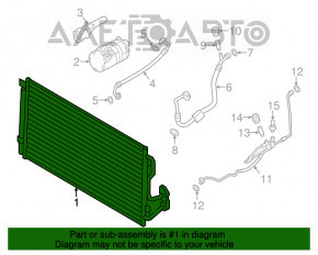 Радиатор кондиционера конденсер BMW F30 12-16 N20