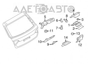 Кнопка открытия багажника Audi A4 B8 08-16 седан под камеру