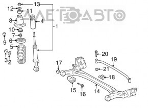 Suportul complet al amortizorului spate dreapta pentru Toyota Prius 2004-2009