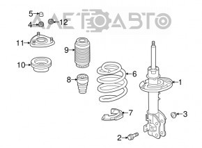 Suport amortizor asamblat față stânga Mazda 6 13-15