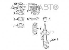 Amortizorul frontal stânga Hyundai Sonata 15-19