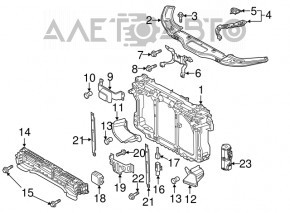 Televizor panou radiator Mazda 6 13-17 pentru radar de croazieră nou OEM original